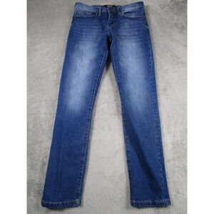 Diesel Jeans Mens 30x32 Blue Tapered Distressed Modern Logo Pockets